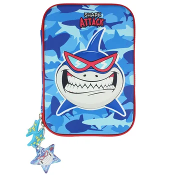 

2020 new pencil case boys school supplies cool great white shark large pen boxes pen curtain back to school pencil bag cartoons