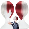 My Hero Academia Boku no Hiro Akademia Shoto Todoroki Shouto White And Red Head Costume Cosplay Wig Accessories ► Photo 1/6