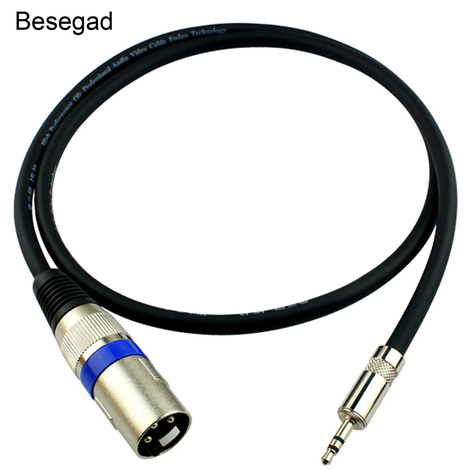 Besegad 1 5 м 3 мм TRS стерео штекер XLR контакта мужской Mikrofon аудио адаптер кабель