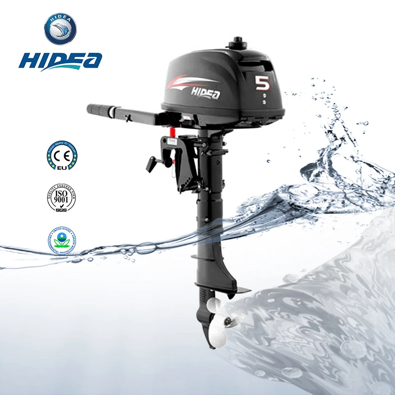 HIDEA Outboard Boat Motor 2 Stroke 5Hp 102CC 3.7KW Built in Fuel Tank 2