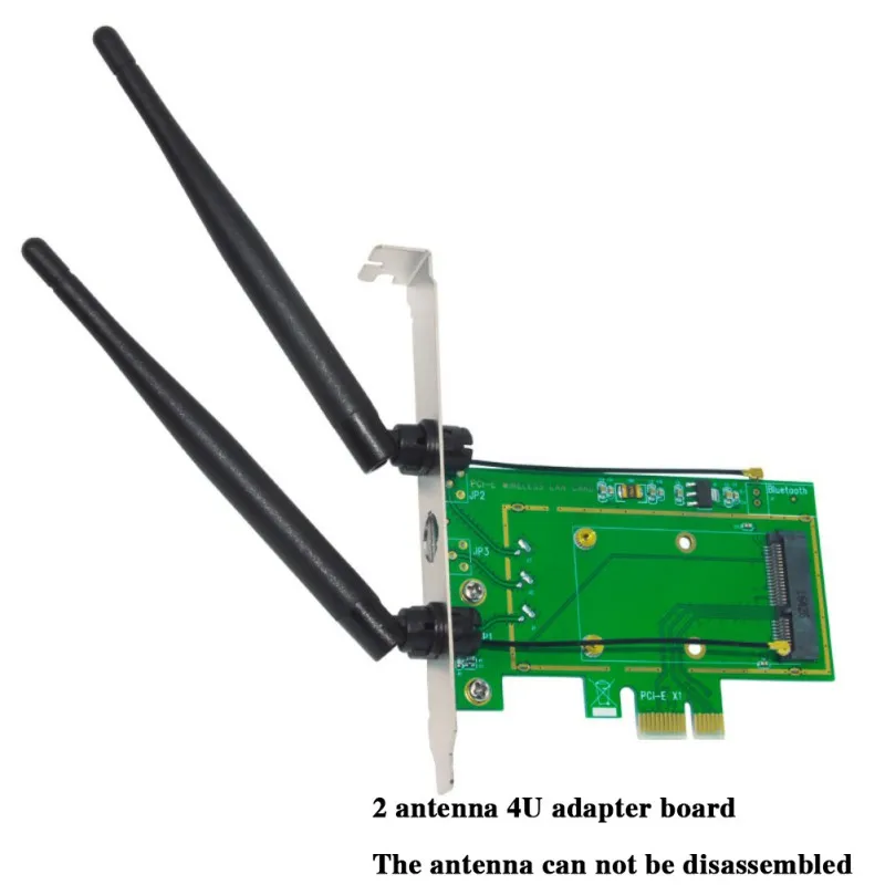 

Mini PCI-E To PCIE Converter Wireless Network Card PC Desktop External 3.5dBi Antenna Adapter Interface Type Mini PCI-E to PCIE