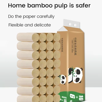 

DR 16 Rolls /pack Toilet Roll Paper Home Soft Toilet Roll Paper Primary Wood Pulp Toilet Paper Tissue Strong Water Absorption