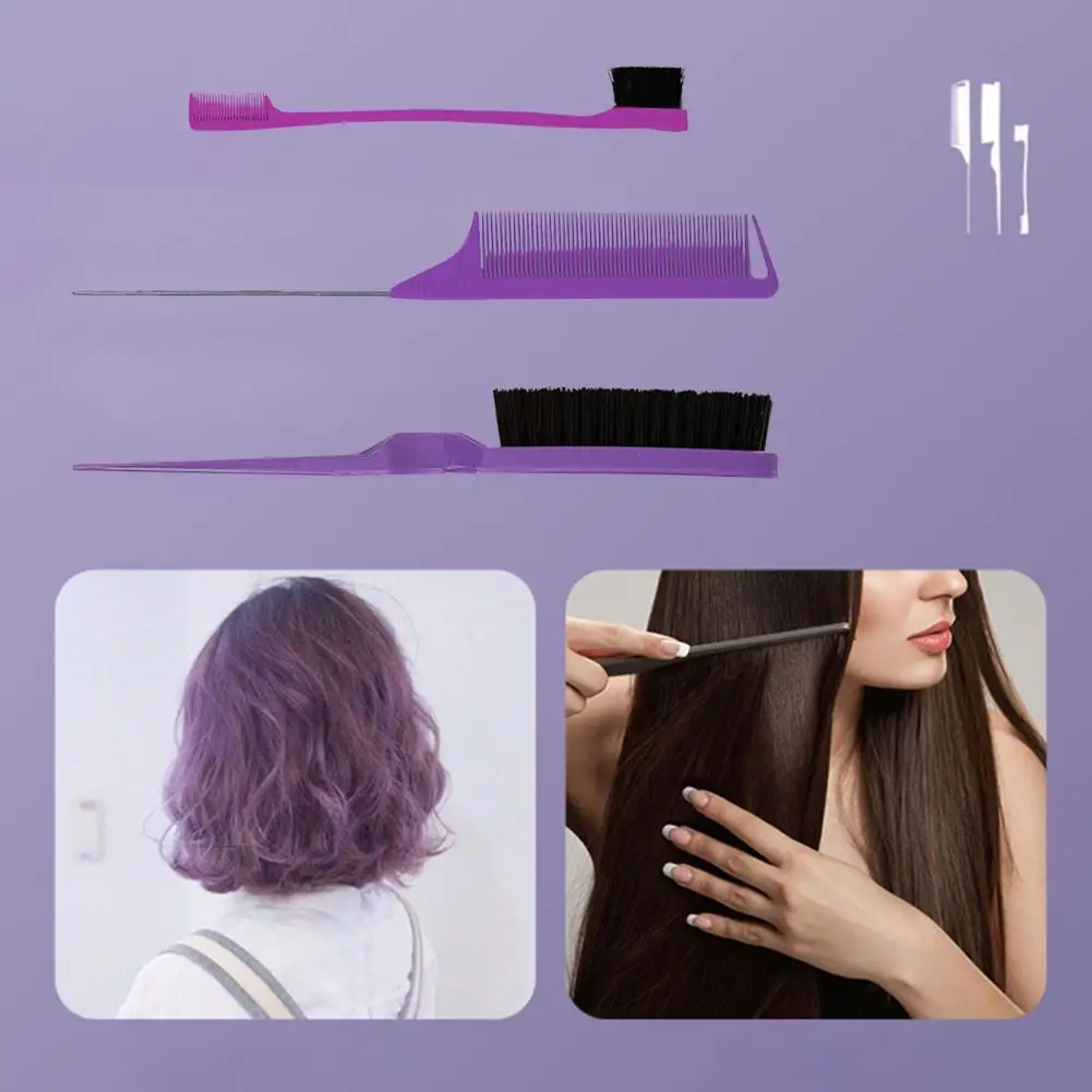 Ensemble Compact De Poils Ou De Cheveux Peigne à cheveux délicat et Compact, 3 pièces/ensemble, brosse à coloration  professionnelle, pour la beauté, la coloration des cheveux | AliExpress
