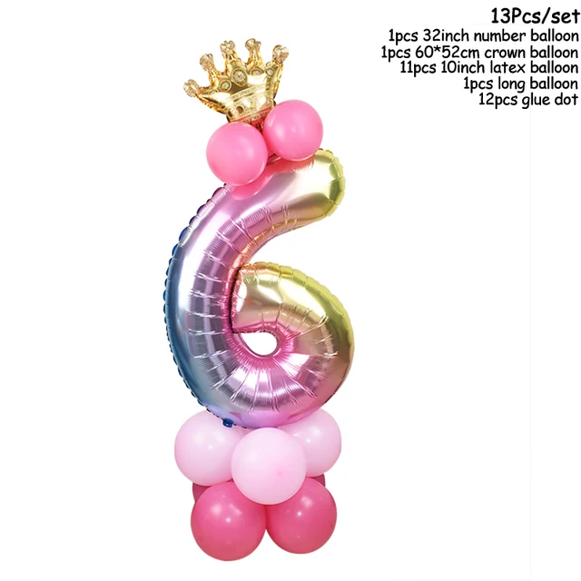 Rainbow Unicorn Birthday Party Decoration Disposable Tableware Set Unicorn Balloon Girl Baby Shower Kids Birthday Party Supplies number6 set