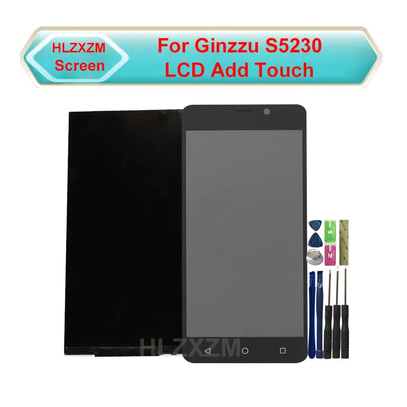 Для Ginzzu S5230 ЖК-дисплей добавить сенсорный экран дигитайзер Замена датчика с инструментами