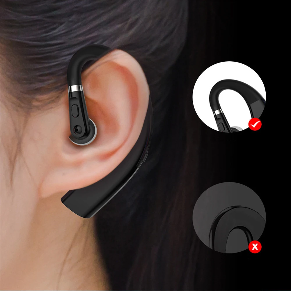 Wireless Bluetooth Earphone Sports Water Proof Headphones Handsfree Business Earbud Headset with HD Microphone Sweat Resistance