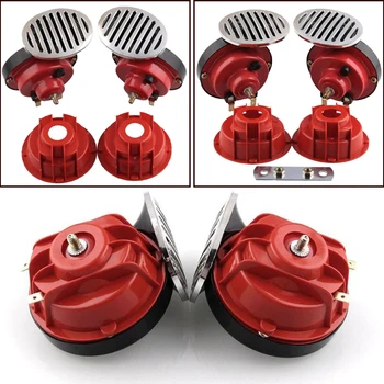 

2pcs DC 12 V Super-Loud High Dual Air Horn Trumpet Freight Train Car Truck Boat