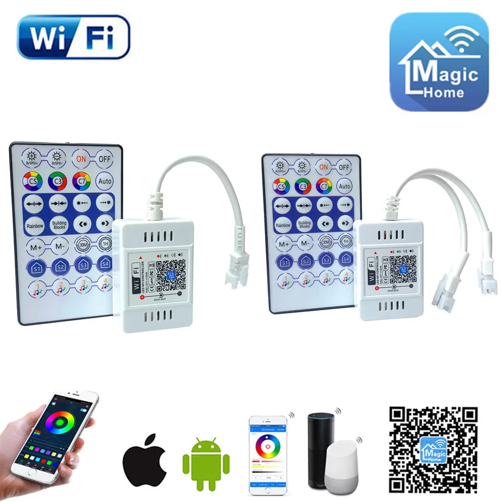 WiFi светодиодный пиксельный контроллер + 28Key RF Дистанционное адресное музыкальное