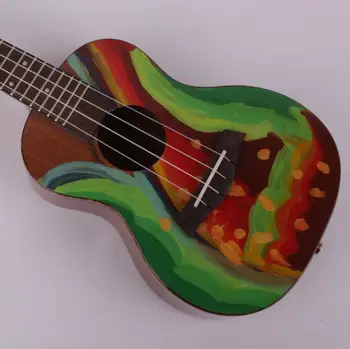 

hand drawing mahogany ukulele