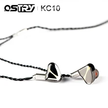 OSTRY KC10 HiFi аудио двойной динамический(10 мм+ 7 мм) драйвер в ухо монитор наушники IEM с 2pin 0,78 мм съемный кабель полость сплава