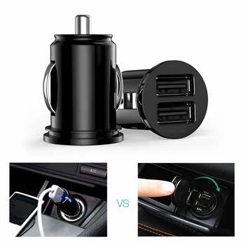

3.1A Dual USB Mini Car Charger Mobile Phone Tablet GPS Universal Fast charging Auto Charge Adapter