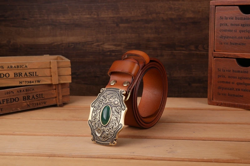 2020 new designer belt men high quality belts for men leaf flower 3.8 cm wide strap girdle full grain 100% genuine leather cow