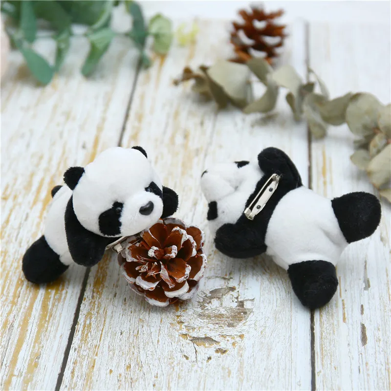 10 см японская панда плюшевая брошь Панда Мягкая игрушка ткань аксессуары сумка Украшение