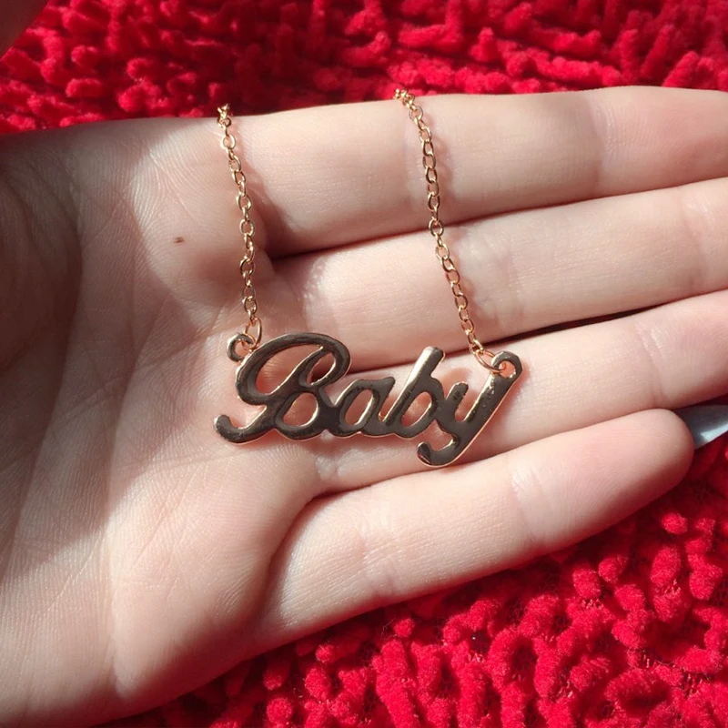 Personalized Gold Silver Rose Pendants Baby Name Necklace Custom Birthday Jewelry Gifts Princess Wholesale Etsy |
