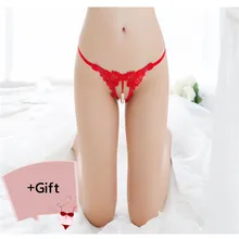 Леди простой сексуальный бикини кружева печати нижнее белье жемчужная цепь флирт пары SexyThong трусики с цепочкой для женщин сексуальные украшения для тела