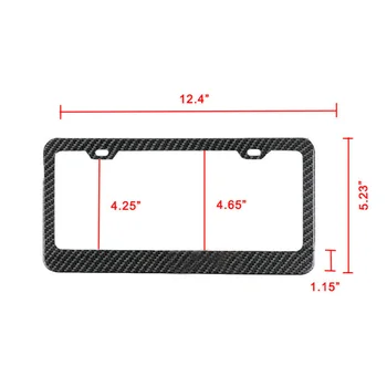 

Auto License Plate Frame Parts Car Black Carbon Fiber License Plate Frame