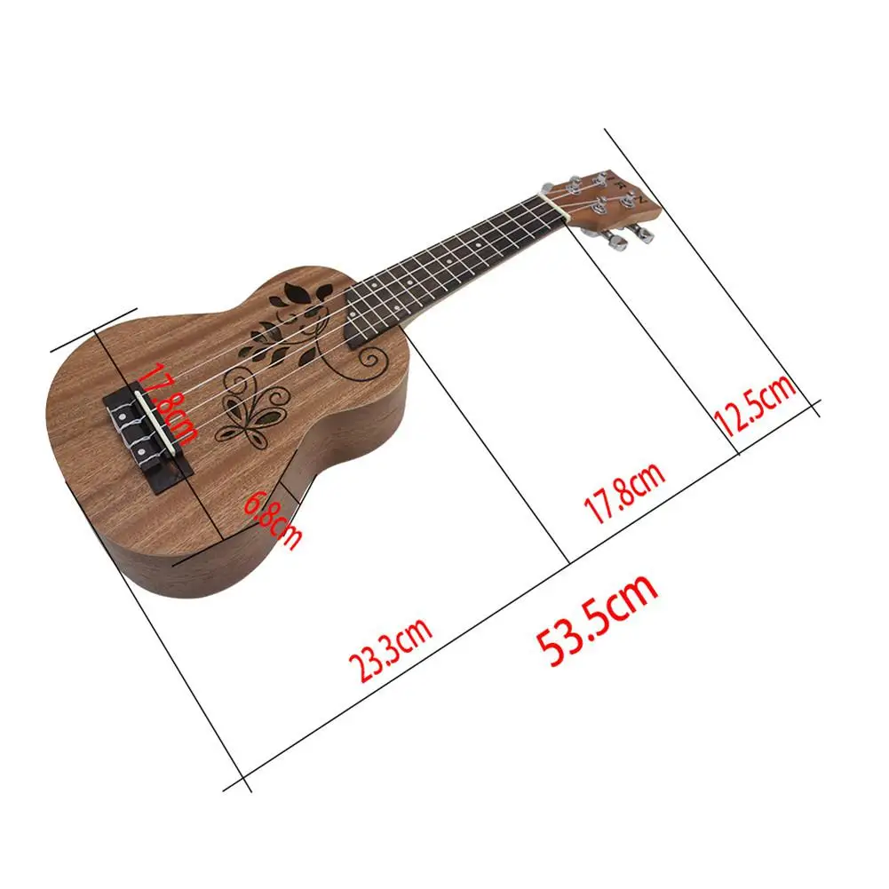 IRIN 21 дюймов sapele ukulele полые резные листья бабочки палисандр Накладка для моста