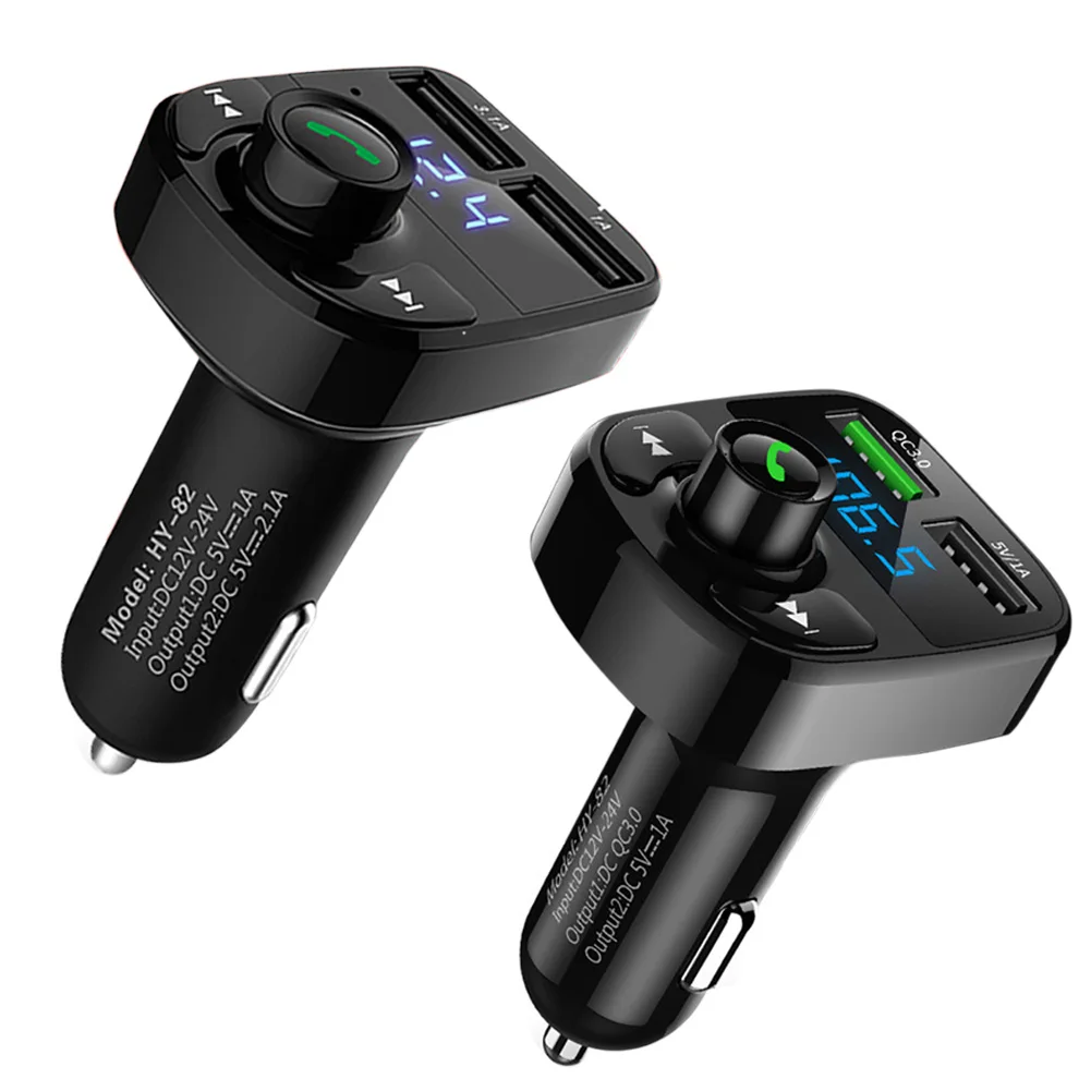 Bluetooth двойной USB адаптер быстрой зарядки MP3-плеер Автомобильное зарядное устройство для сотового телефона