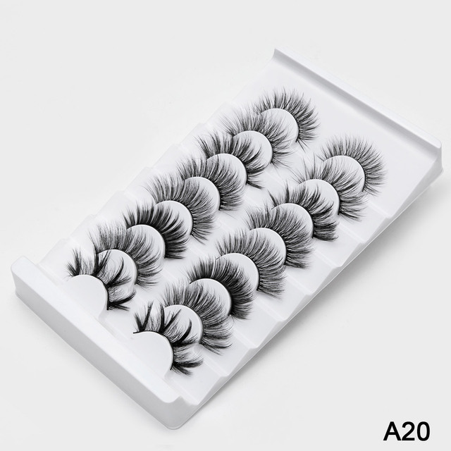 3D Faux Mink Lashes Natural False Eyelashes Dramatic Volume Fake Lashes Makeup Eyelash Extension Silk Eyelashes