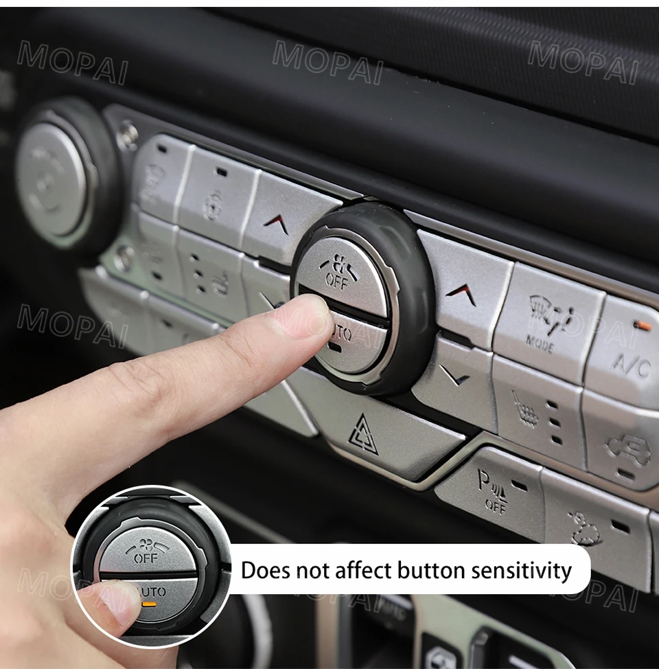 MOPAI накладки для салона автомобиля Jeep JL, кнопка управления центром, декоративная наклейка для Jeep Wrangler JL+ автомобильные аксессуары