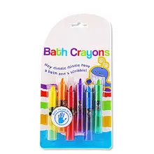 Czas na kąpiel zabawki kredki-kolorowe opakowanie 6 zabawki kąpielowe dla dzieci zestaw długopisów tanie tanio 6 kolory Q1QF8YY1001076 6 kolory box Pastelowe oleju