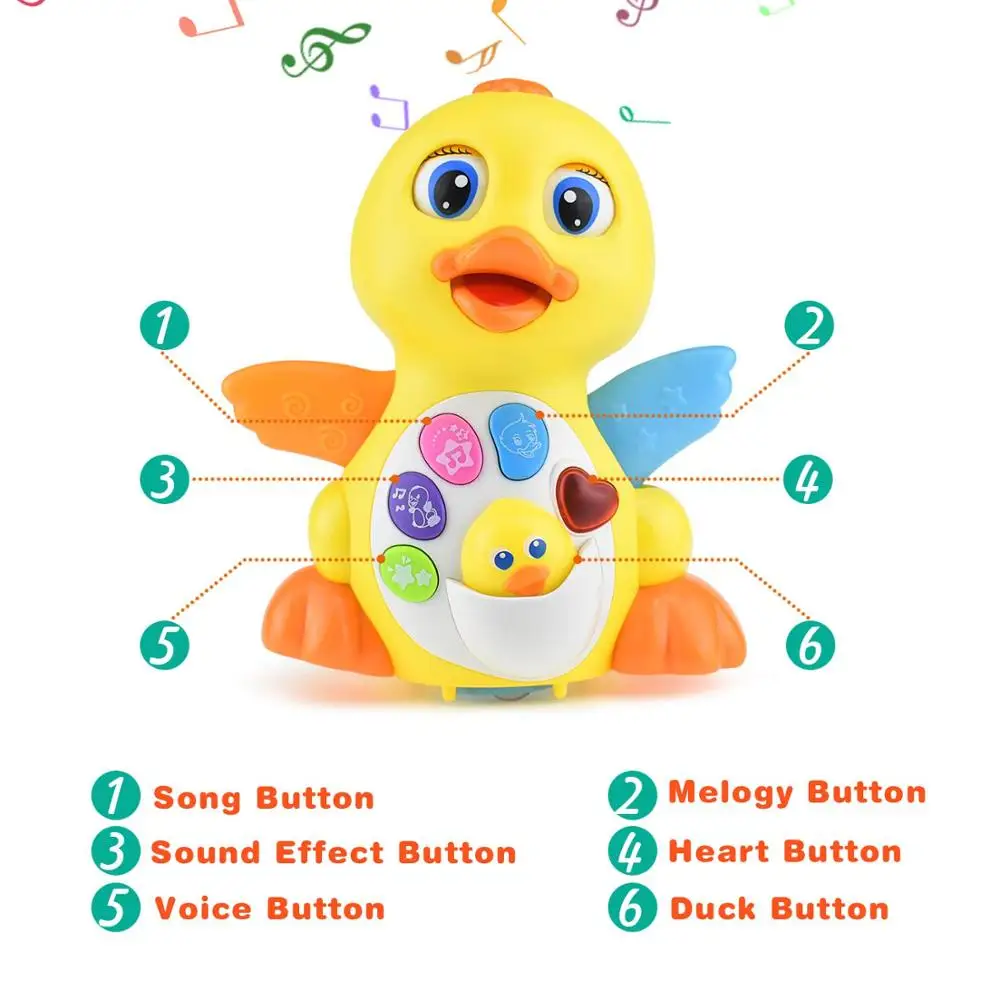 Танцевальная и Поющая игрушка утка, интеллектуальная музыкальная и обучающая развивающая игрушка лучший подарок для От 1 до 3 лет мальчиков и девочек