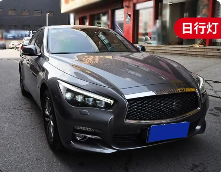 Видео 2 шт~ 2019y автомобиль bupmer головной свет для Inifiniti Q50L фары автомобильные аксессуары светодиодный противотуманный фонарь для Inifiniti Q50L фары