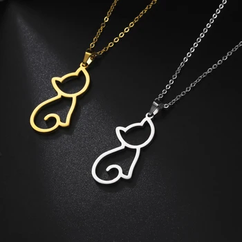 Irresistible Kitten Necklace – Stainless Steel Cat Pendant Jewelry