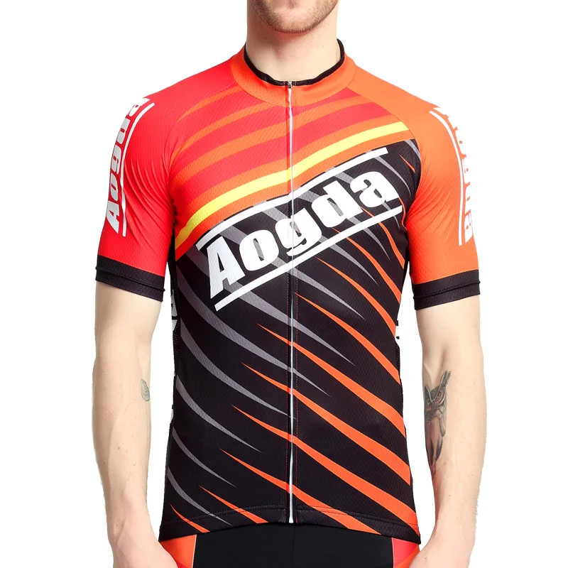 9 Aogda для мужчин короткий рукав Велоспорт Джерси Лето Открытый Mtb велосипедный Джерси воздухопроницаемая одежда для катания на велосипеде Майо Ciclismo - Color: 9