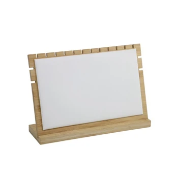 

New Retro Wood Necklace Display Stand Wooden Jewelry Organizer Shows Retail Shelf 12 Hooks