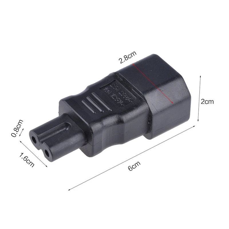 IEC 320 C14 мужчина к C7 женский Мощность адаптер расширения дорожный преобразователь