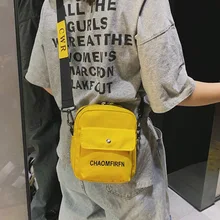 Новое поступление, женская сумка, крутой персонализированный, напечатанный буквами, сумка на плечо, простая, лаконичная, Холщовая Сумка через плечо