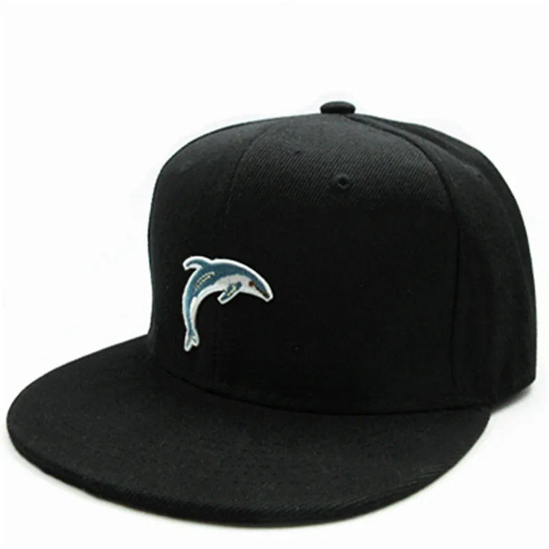 Dolphin Animal Embroidery Cotton Baseball Cap Hip-hop Cap Adjustable Snapback Hats for Men and Women 204 2