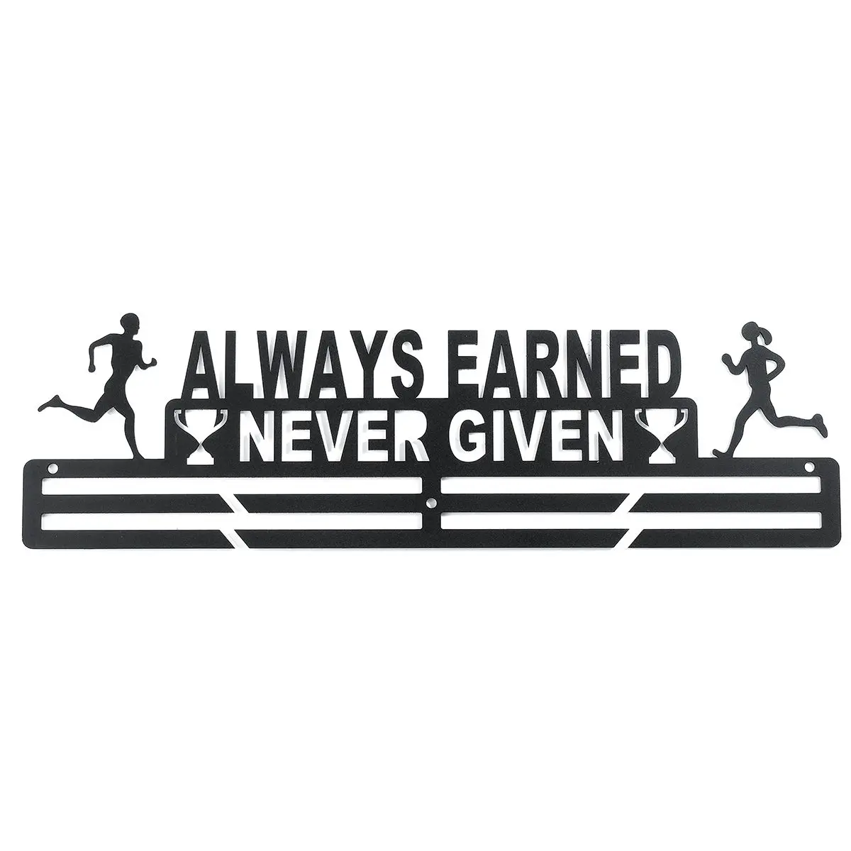 Always Earned Вешалка для медалей из нержавеющей стали, держатель для медалей, стойка для демонстрации, для бега, плавания, гимнастики, марафонов, велосипедная спортивная медаль, подарок, украшение - Цвет: Always Earned