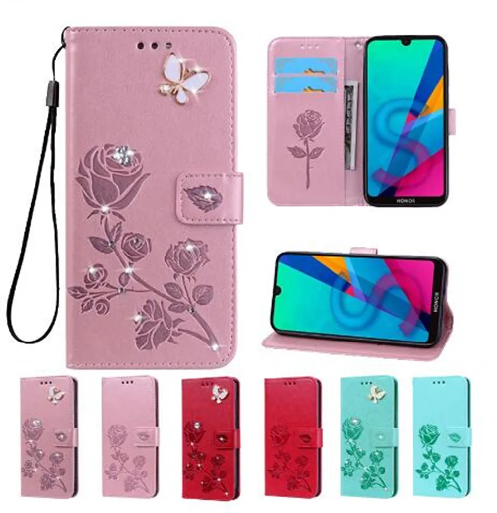 LEMAXELERS Custodia Galaxy A02S Cover Portafoglio,Samsung Galaxy A02S Custodia Diamante Farfalla di Trifoglio in Rilievo Wallet Shock-Absorption Magnetica Supporto Leather Flip Cover,Clover Rose