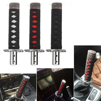 

Fashion 1 Set Universal Samurai Sword Vehicle Car Shift Knob Metal Weighted Sport Shifter 4 Adapter Car Accessories