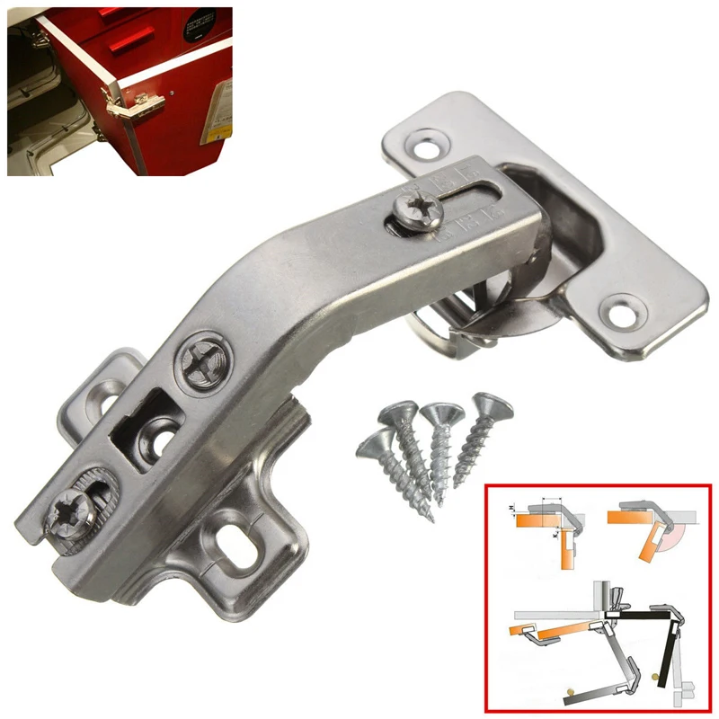 135 Degree Corner Folded Cabinet Door Hinges Kitchen Bathroom Cupboard Hinge 2 Holes For Home Tools