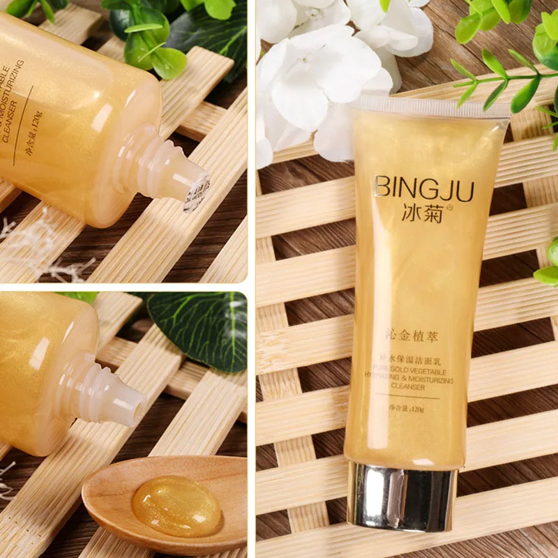 Bingju Gold очищающее средство для лица органический натуральный гель ежедневный уход за лицом отшелушивающая пемза гель Глубокая чистка пор уход за кожей