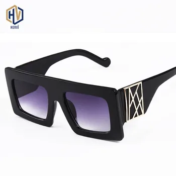 

Vintage Oversized Square Sunglasses Women Brand Designer Luxury Retro Frame Metal Printing Sun Glasses Female UV400 Shades