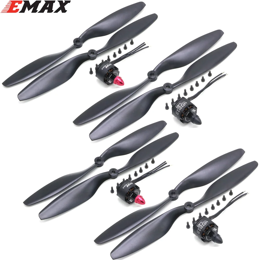 4set/lot EMAX Cooling MT2212 II 900KV CW CCW Brushless Motor with 1045 Propeller for RC Multicopter | Электроника