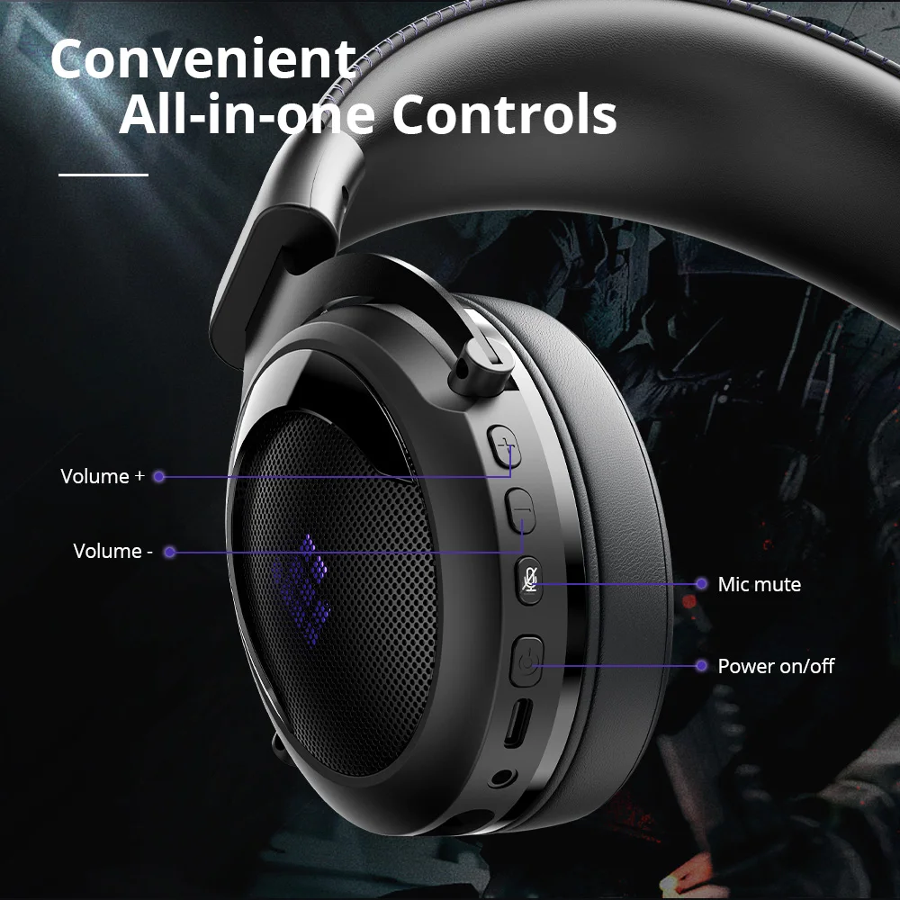 US $59.99 Original Tronsmart Shadow Gaming Headset 2in1 design Headphones Gamer 35mm USB Port for ps4 witch Computer Laptop 2020