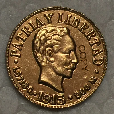 24 K Gola покрытием США 1915 1 доллар копия монет 15 мм|Безвалютные монеты| |