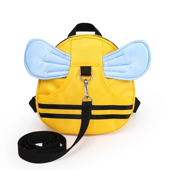 

Mini With Harness Anti-lost Toddler School Bag Rucksack Cartoon Cute Bee Walking Backpack Safety Anti-stray Kids Schoolbags