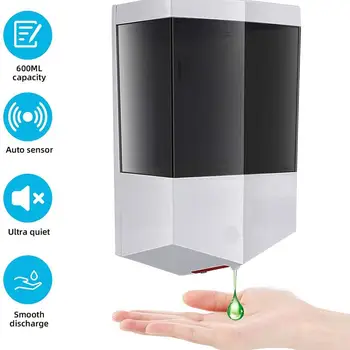 

600ML Automatic Soap Dispenser Liquid Soap Machine Soap Dispenser Hand Sanitizer Machine Touchless Wall Mounted Motion Sensor