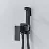 Quyanre Matte Black Bidet Shower Faucet Solid Brass Bidet Faucet Muslim Ducha Higienica Hot Cold Water Mixer Tap Toilet Faucets 3