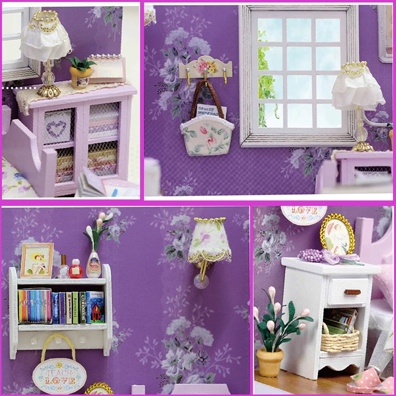 Кукольный домик Cutebee миниатюрная мебель кукольный домик DIY Миниатюрные домики коробка театральные игрушки для детские наклейки DIY кукольный домик H01
