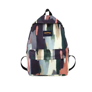

Nylon Printed Shoulder Bag Female Korean Version Camouflage Waterproof College Style School Bag Large Capacity Travel Backpack