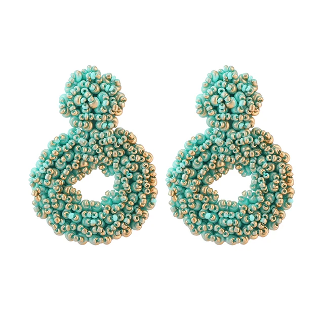 Ztech New Green Series Set Earrings Designer Jewelry Crystal Tassel Za Accessories Handmake Statement Bijoux Pendientes Brincos E1762