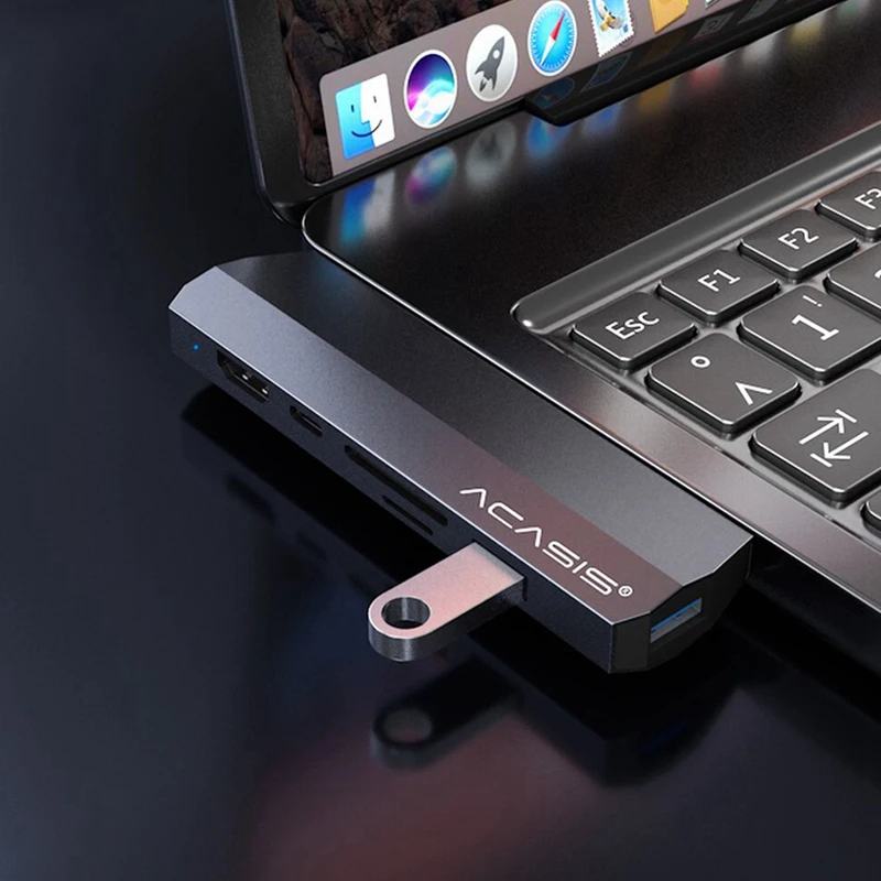 ACASIS usb type-C концентратор к HDMI адаптер 4K Thunderbolt 3 USB C концентратор с концентратором 3,0 TF sd-ридер слот PD для MacBook Pro/Air