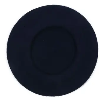 

Classic Black Wool Beret Cap Navy